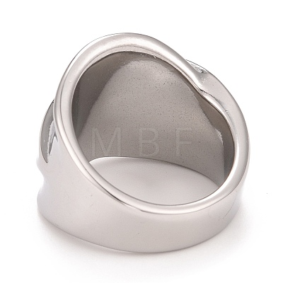 Non-Tarnish 304 Stainless Steel Textured Chunky Ring for Men Women RJEW-B040-22P-1