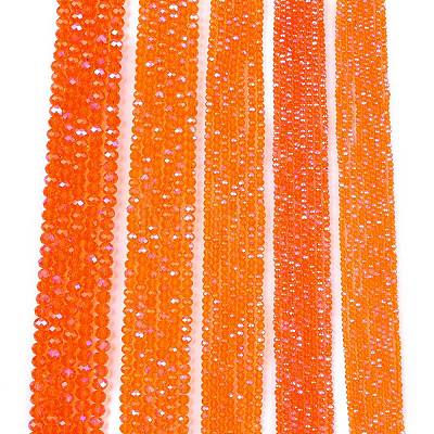 Electroplate Glass Beads Strands EGLA-A044-T2mm-L25-1