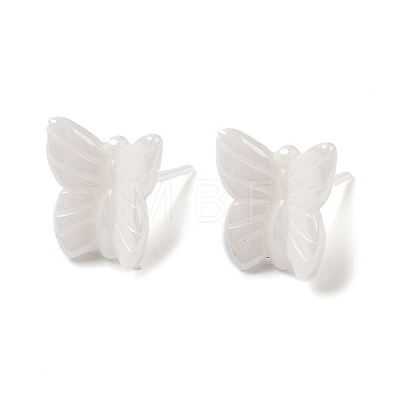 Hypoallergenic Bioceramics Zirconia Ceramic Butterfly Stud Earrings EJEW-C065-01E-1