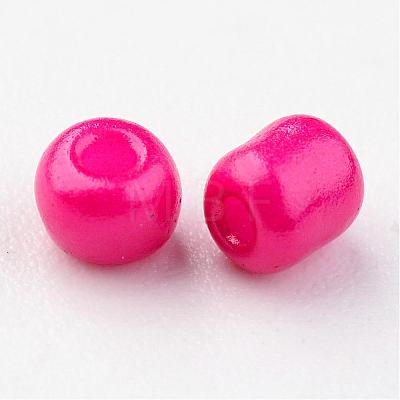 8/0 3mm Baking Paint Glass Seed Beads Loose Spacer Beads X-SEED-S002-K5-1