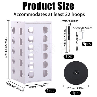 Rotatable PVC Headband Organizer Racks AJEW-WH0077-226-1