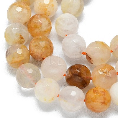 Natural Yellow Hematoid Quartz Beads Strands G-B165-A07-10mm-1
