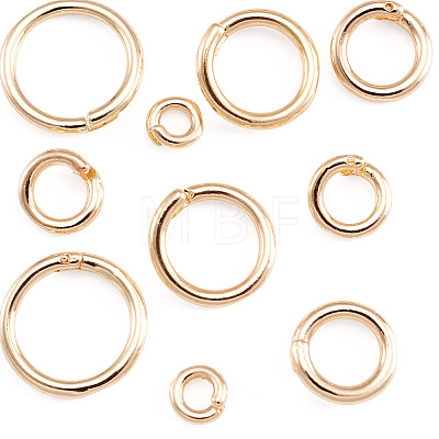 10Pcs 5 Styles Brass Open Jump Rings KK-TA0008-84G-1