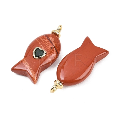 Natural Red Jasper Pendants G-Z134-06G-06-1
