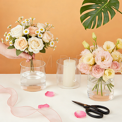 Column Glass Vase Ornaments AJEW-WH0696-770A-1