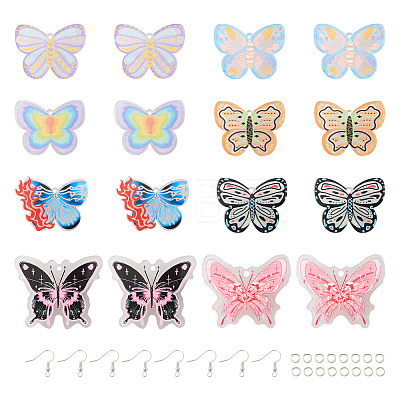  DIY Butterfly Earring Making Kit DIY-TA0005-24-1