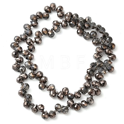 Electroplate Glass Beads Strands X-EGLA-D030-17G-1