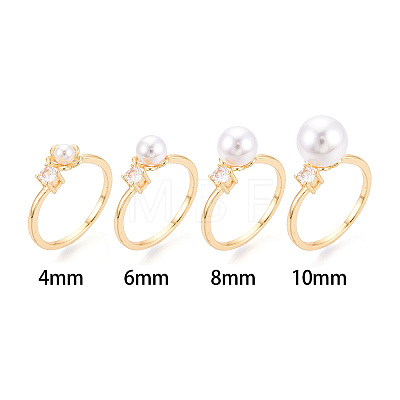 Flower Brass Micro Pave Cubic Zirconia Cup Peg Ring Settings KK-N274-15G-1