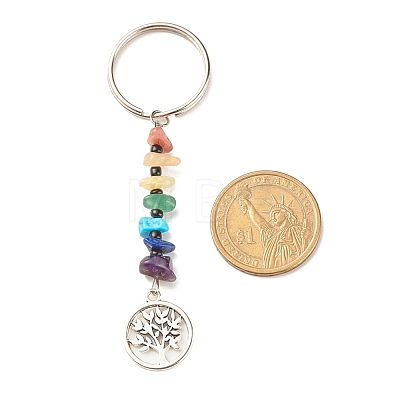 Natural & Synthetic Gemstone Beaded Keychains KEYC-JKC00305-1