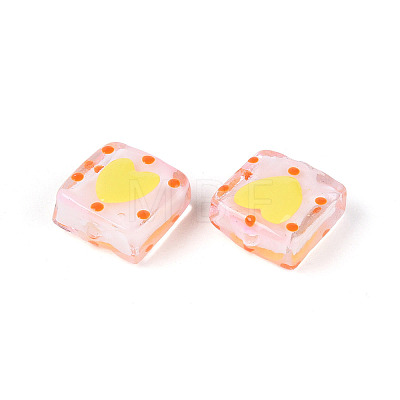 Handmade Spray Painted Lampwork Beads LAMP-N035-02I-1