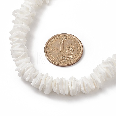 Natural Shell Fragment Irregular Beaded Bracelet & Necklace & Anklet SJEW-JS01264-1