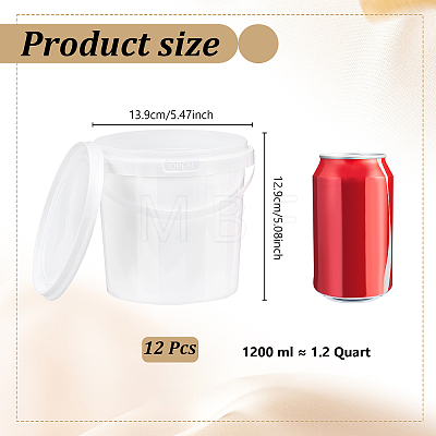 12Pcs Plastic Storage Bucket AJEW-TW0001-22B-1