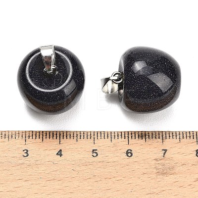 Synthetic Blue Goldstone Pendants GG-K002-15G-1