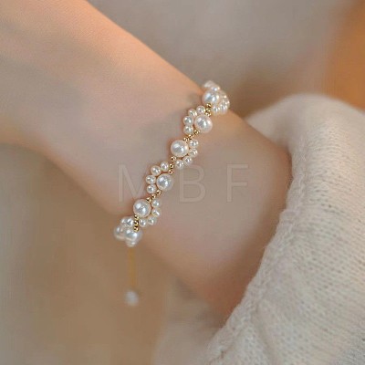 ABS Plastic Pearl Beads Stretch Bracelet for Women WGD81E8-08-1