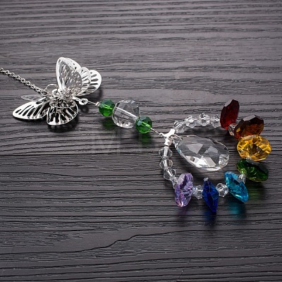 Crystal Teardrop Glass Suncatchers Prisms Pendant Decorations BUER-PW0001-136-1