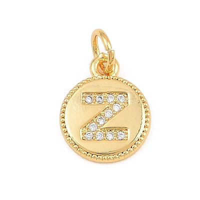 Brass Micro Pave Clear Cubic Zirconia Charms CU-CBA56CE-12G-Z-1