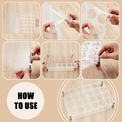 24-Hole Acrylic Mini Shot Glasses Organizer Holder ODIS-HY0001-06-1