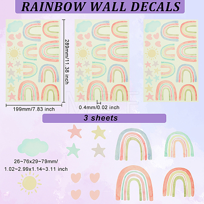 Waterproof PVC Luminous Wall Stickers DIY-WH0308-215-1
