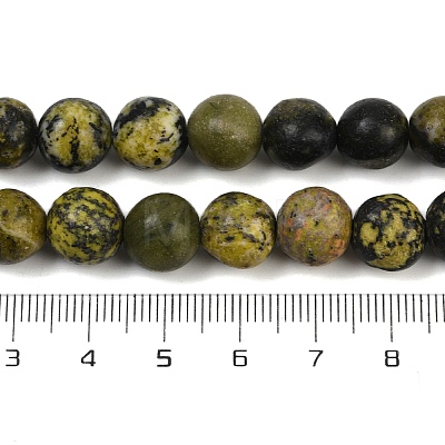 Natural Yellow Turquoise(Jasper) Beads Strands G-F591-25-10mm-1