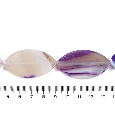 Natural Purple Banded Agate Beads Strands G-C141-A01-01-1