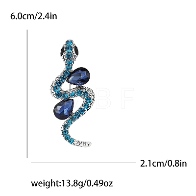 Alloy Rhinestone Brooch for Backpack Clothes PW-WG50F25-01-1