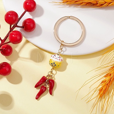 Porcelain & Alloy Enamel Keychain KEYC-JKC01156-01-1