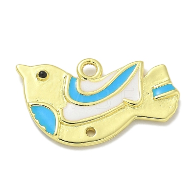 Rack Plating Brass Enamel Pendants KK-L224-060G-1