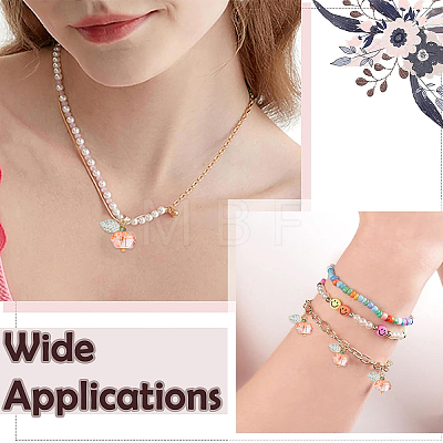 20Pcs Transparent Glass Charms PALLOY-YW00094-1
