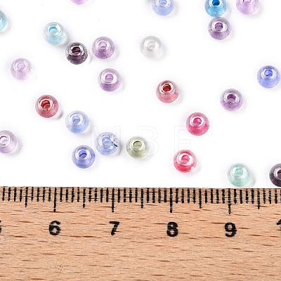 6/0 Transparent Inside Colours Glass Seed Round Beads SEED-N006-004-1