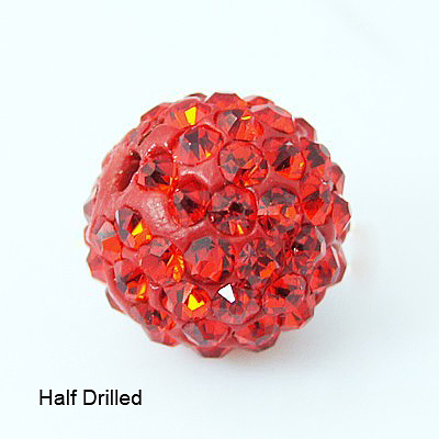 Polymer Clay Rhinestone Beads X-RB-H258-HD8mm-227-1