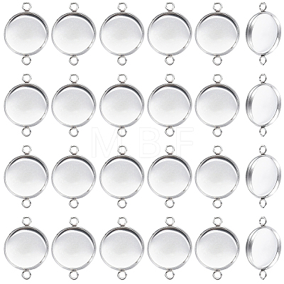 100Pcs 304 Stainless Steel Cabochon Connector Settings STAS-CN0001-81-1