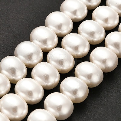 Electroplated Shell Pearl Beads Strands BSHE-C009-03B-1