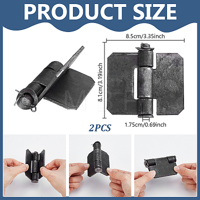 2Pcs Iron Hinge FIND-GA0008-76-1