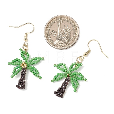 Glass Seed Beads Dangle Earrings EJEW-MZ00693-1