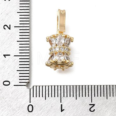 Brass Micro Pave Cubic Zirconia Donut Bails KK-U061-17G-1