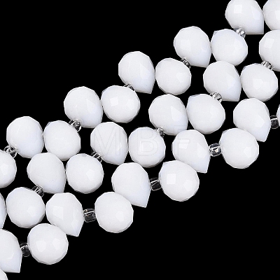 Opaque Glass Beads Strands GLAA-Q116-01A-D01-1