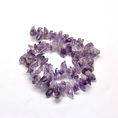 Chips Natural Amethyst Beads Strands G-F214-08-1