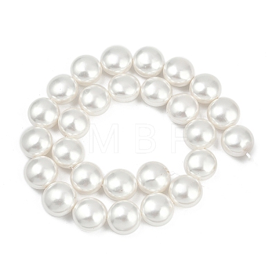 Electroplated Shell Pearl Beads Strands BSHE-G027-13C-1