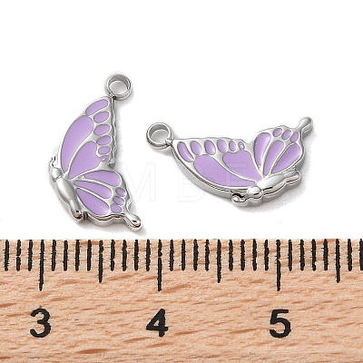 304 Stainless Steel with Enamel Charms STAS-L022-400P-02-1