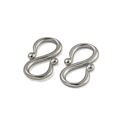 Non-Tarnish 304 Stainless Steel S-Hook Clasps STAS-U007-20B-P-1