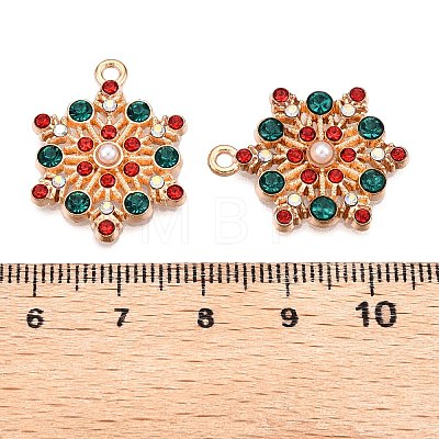 Alloy Enamel Pendants+ABS Imitation Pearl+Rhinestone ENAM-T020-10B-1