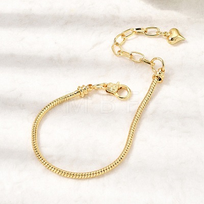3MM European Brass Chain Bracelet Making BJEW-A164-04G-1