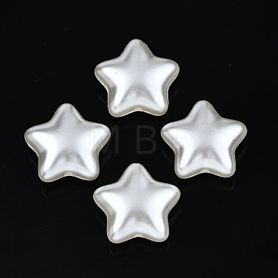 ABS Plastic Imitation Pearl Beads X-OACR-N008-157-1