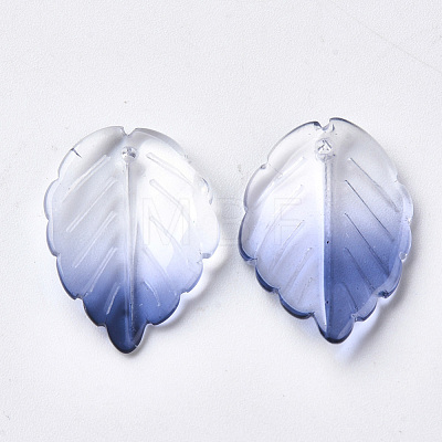 Two Tone Transparent Spray Painted Glass Pendants GLAA-S054-006D-01-1