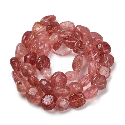 Natural Strawberry Quartz Beads Strands G-P497-01E-06-1