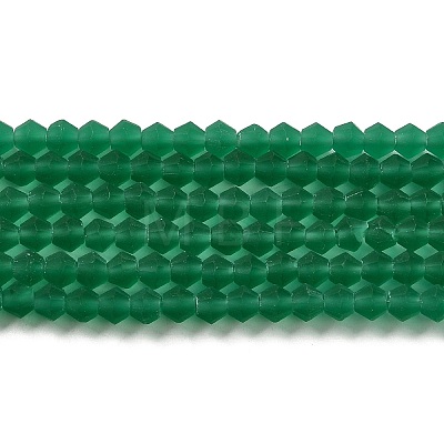 Imitate Austrian Crystal Frosted Glass Beads Strands GLAA-F029-TM4mm-B10-1