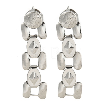 Non-Tarnish 304 Stainless Steel Stud Earrings EJEW-S229-11P-1