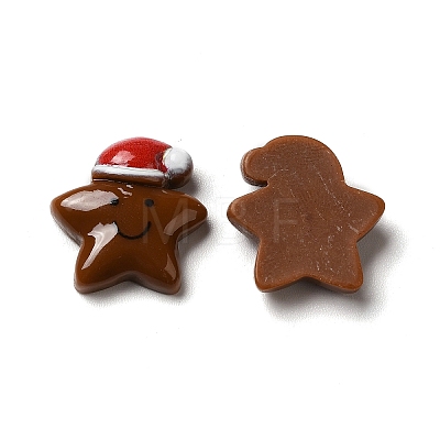 Christmas Opaque Resin Cabochons RESI-K019-36-1