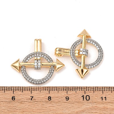 Brass Micro Pave Cubic Zirconia Pendants KK-G543-14GP-02-1