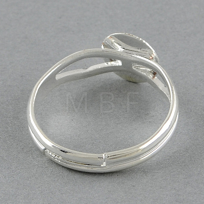 Adjustable Brass Pad Ring Settings X-MAK-S021-8mm-JP001S-1